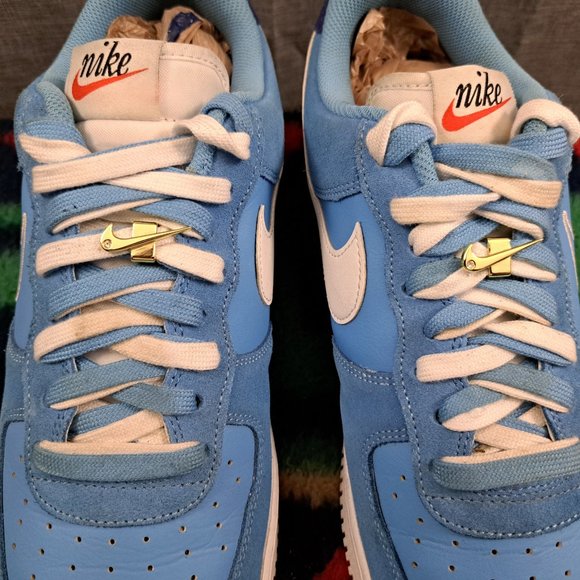 %Nike Air Force 1 ‘07 LV8 University Blue White Mens 12  A 23 - Picture 12 of 16